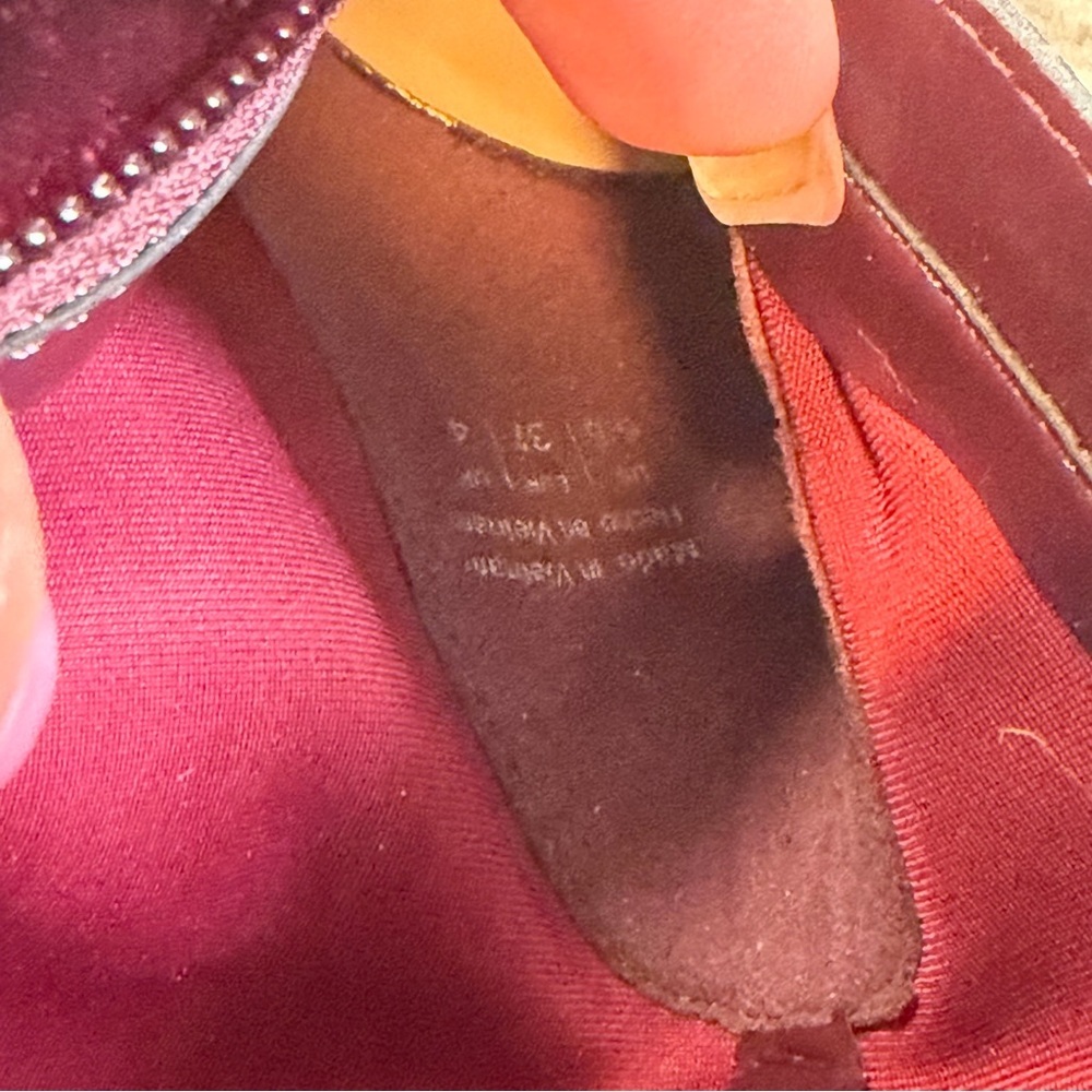 Aldo Burgundy Suede Block Heel Pumps - Picture 10 of 15